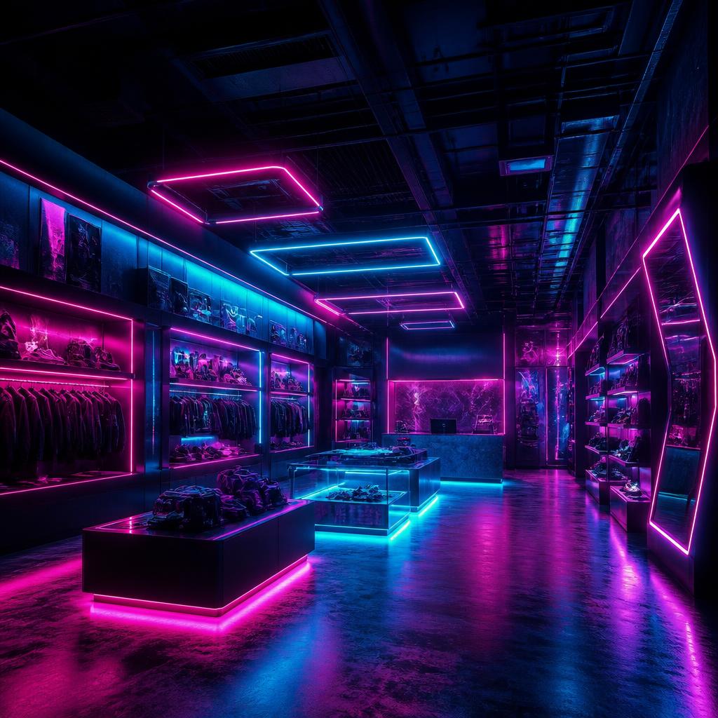 Neon Nights storefront concept